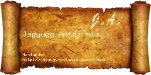 Jagyugy Antónia névjegykártya